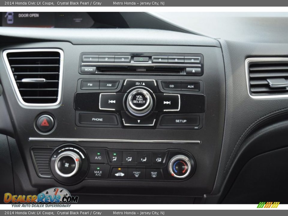 2014 Honda Civic LX Coupe Crystal Black Pearl / Gray Photo #14