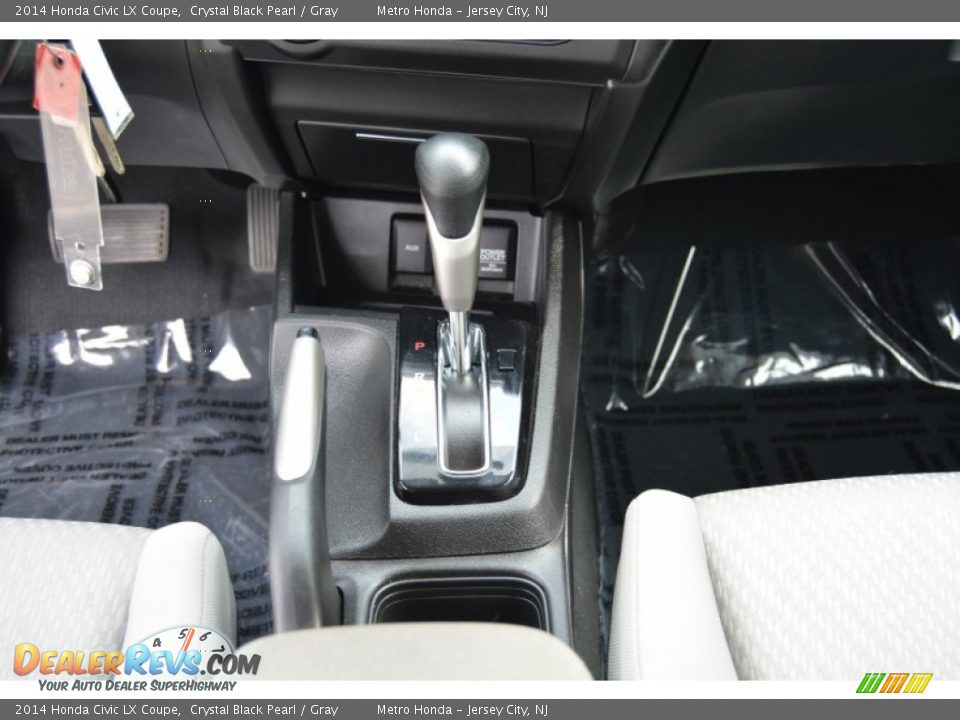 2014 Honda Civic LX Coupe Crystal Black Pearl / Gray Photo #15