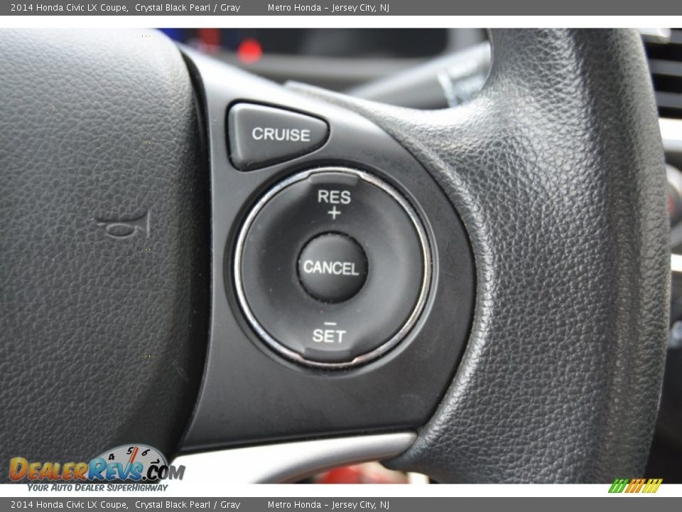 2014 Honda Civic LX Coupe Crystal Black Pearl / Gray Photo #18