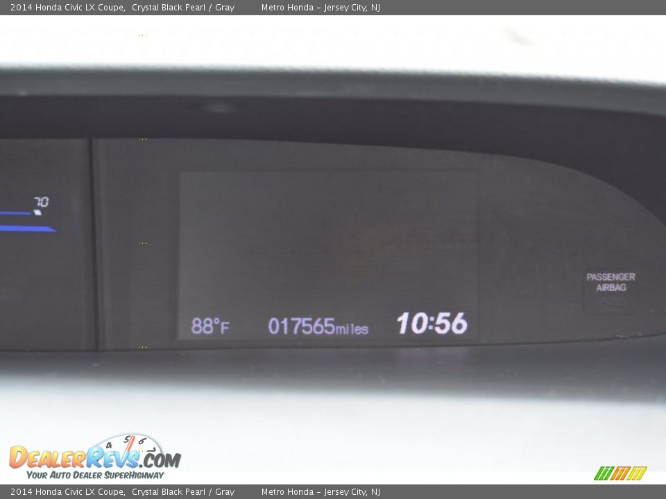 2014 Honda Civic LX Coupe Crystal Black Pearl / Gray Photo #19