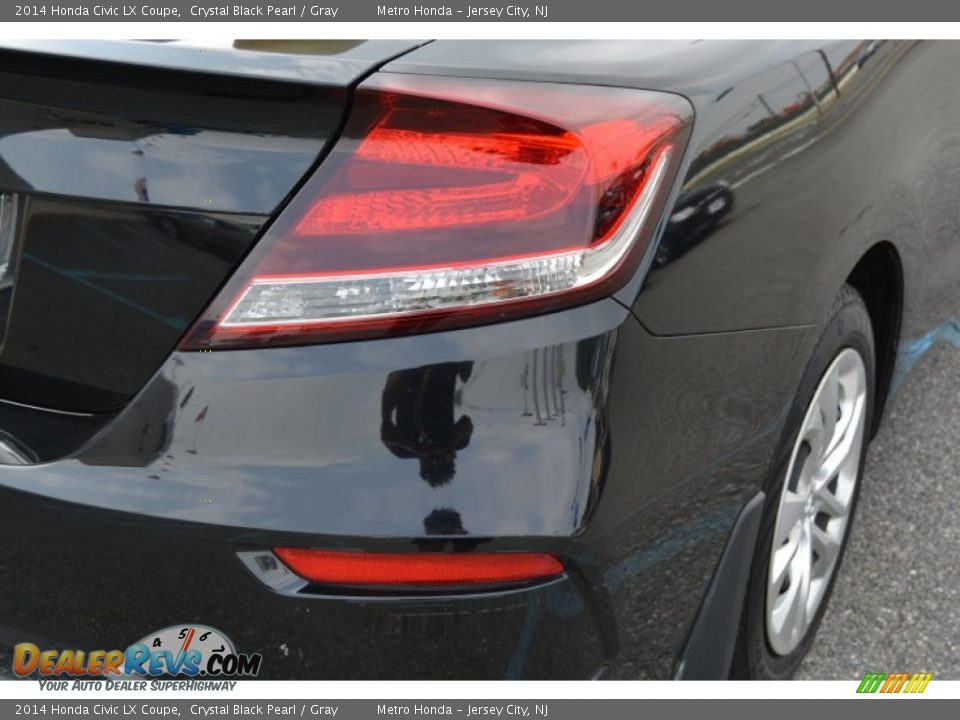 2014 Honda Civic LX Coupe Crystal Black Pearl / Gray Photo #22