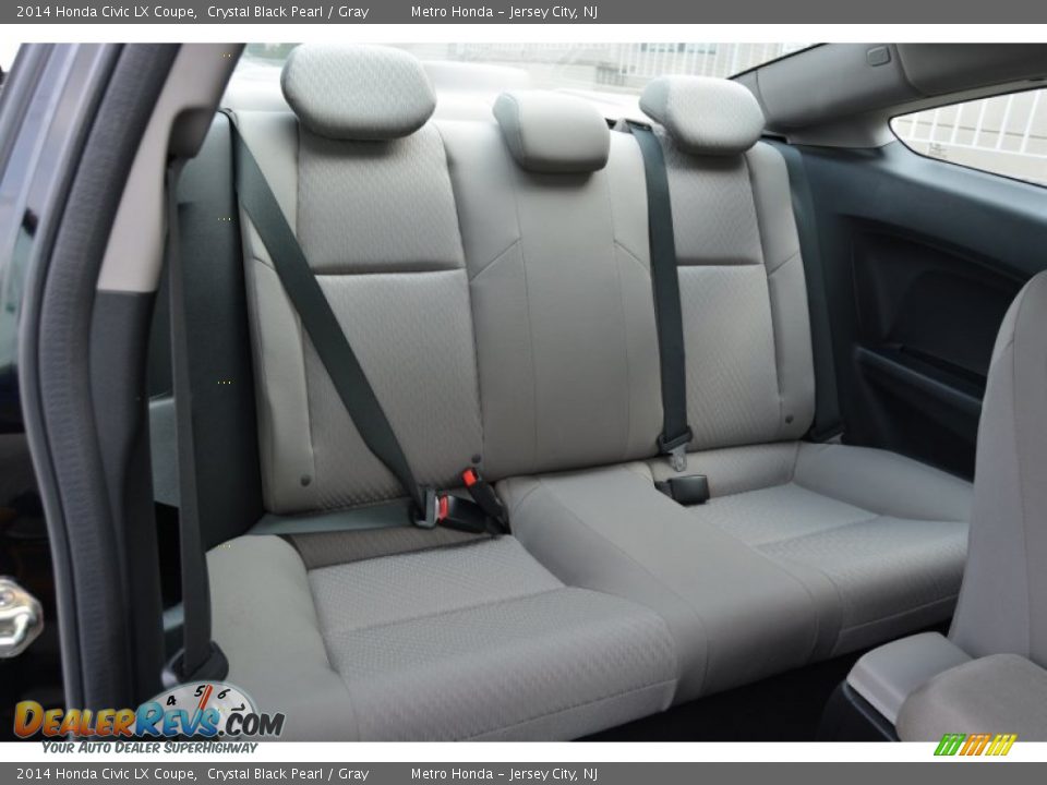 2014 Honda Civic LX Coupe Crystal Black Pearl / Gray Photo #24