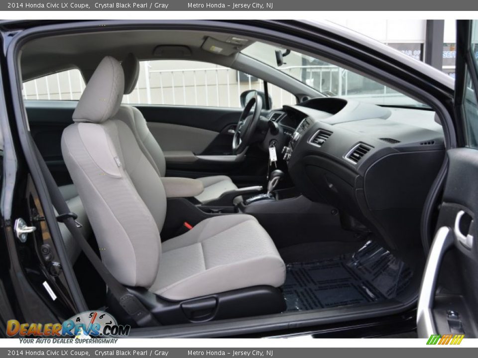 2014 Honda Civic LX Coupe Crystal Black Pearl / Gray Photo #26