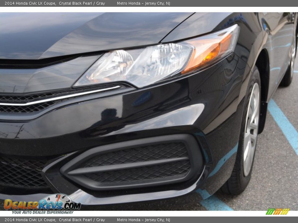 2014 Honda Civic LX Coupe Crystal Black Pearl / Gray Photo #28