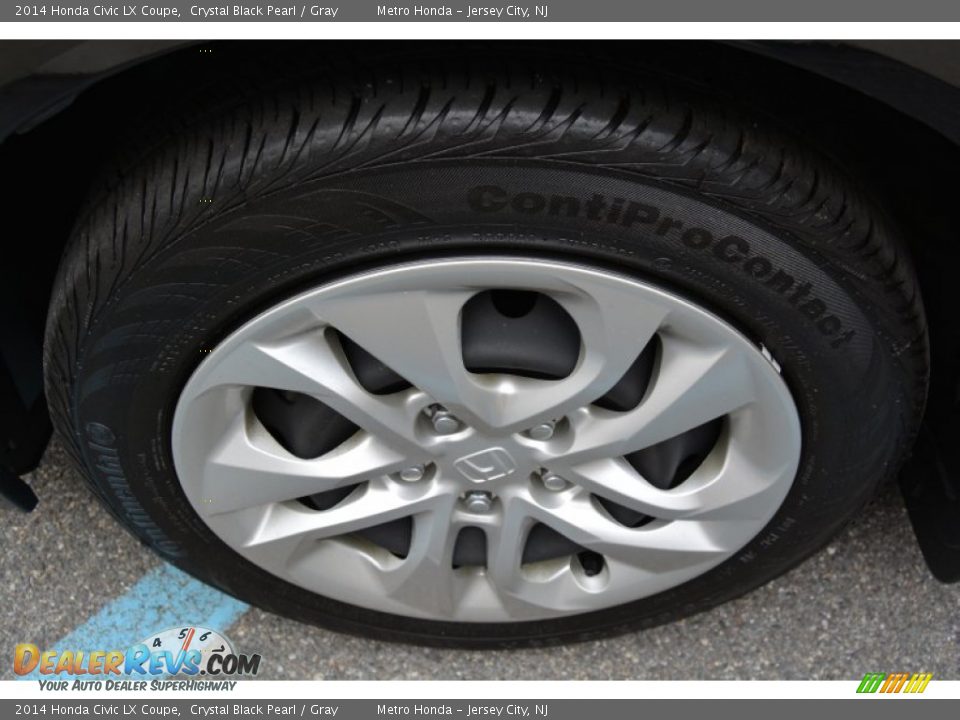 2014 Honda Civic LX Coupe Crystal Black Pearl / Gray Photo #29