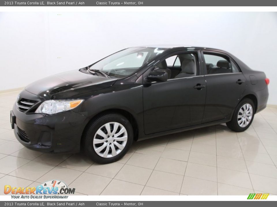 2013 Toyota Corolla LE Black Sand Pearl / Ash Photo #3