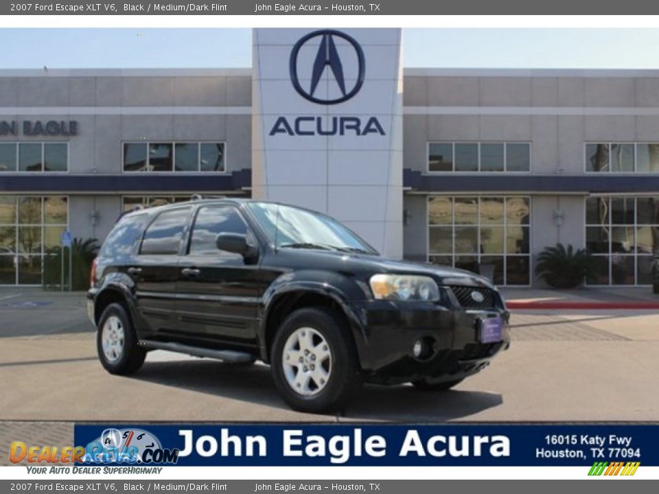 2007 Ford Escape XLT V6 Black / Medium/Dark Flint Photo #1