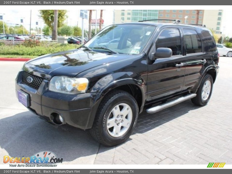 2007 Ford Escape XLT V6 Black / Medium/Dark Flint Photo #2