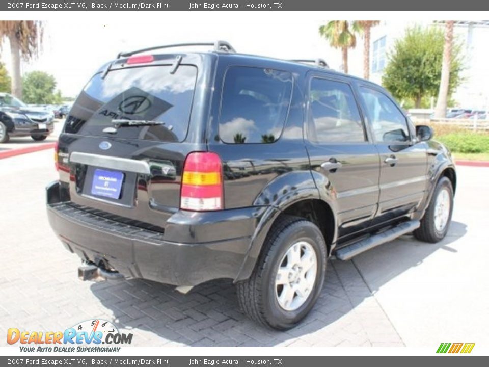2007 Ford Escape XLT V6 Black / Medium/Dark Flint Photo #7