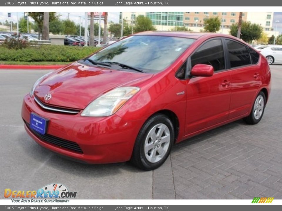2006 Toyota Prius Hybrid Barcelona Red Metallic / Beige Photo #3