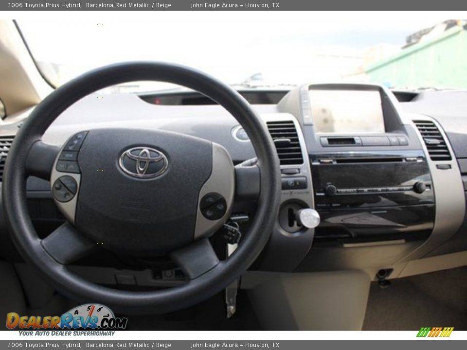 2006 Toyota Prius Hybrid Barcelona Red Metallic / Beige Photo #9