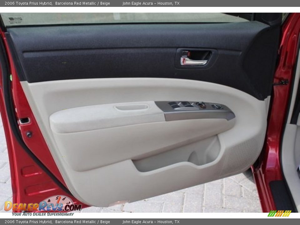 2006 Toyota Prius Hybrid Barcelona Red Metallic / Beige Photo #14