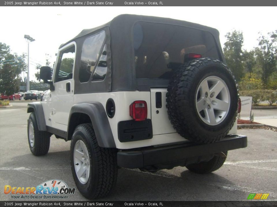 2005 Jeep Wrangler Rubicon 4x4 Stone White / Dark Slate Gray Photo #8