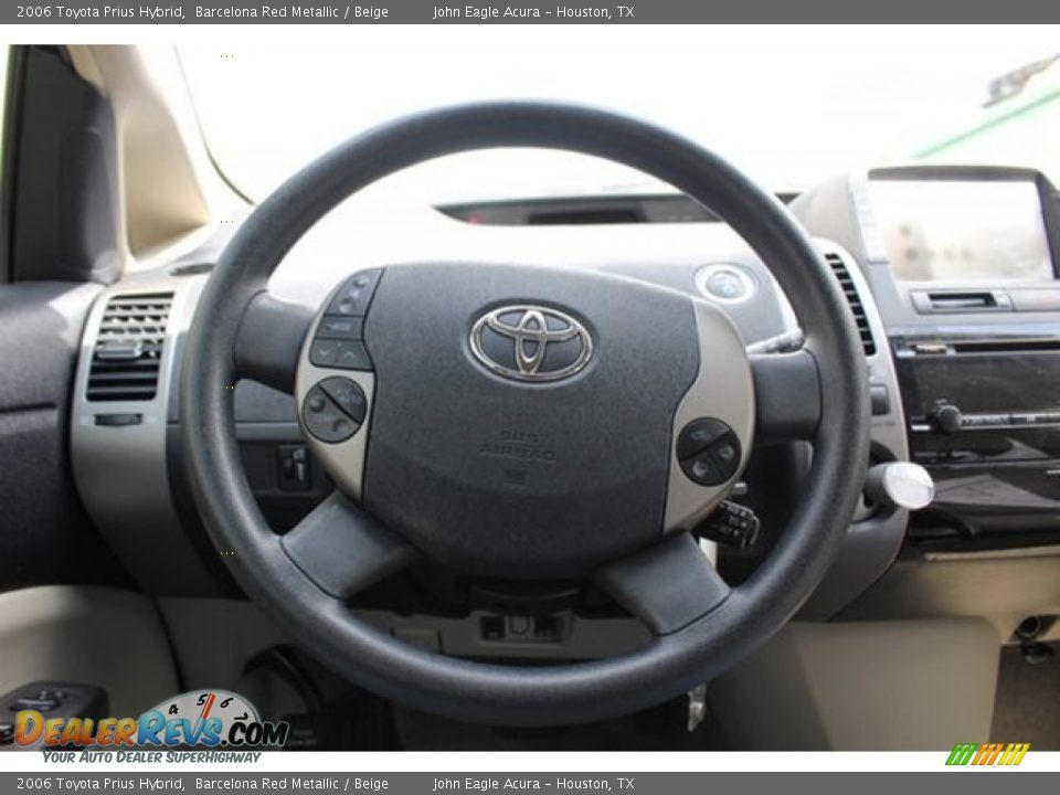 2006 Toyota Prius Hybrid Barcelona Red Metallic / Beige Photo #26