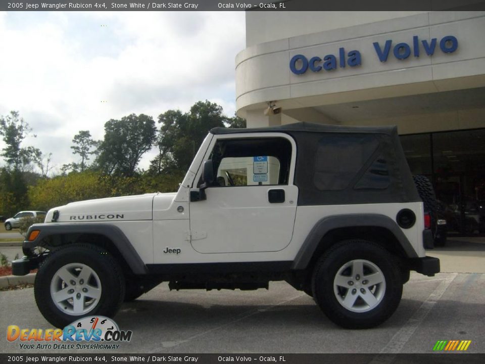 2005 Jeep Wrangler Rubicon 4x4 Stone White / Dark Slate Gray Photo #9