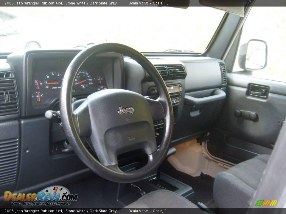 2005 Jeep Wrangler Rubicon 4x4 Stone White / Dark Slate Gray Photo #16