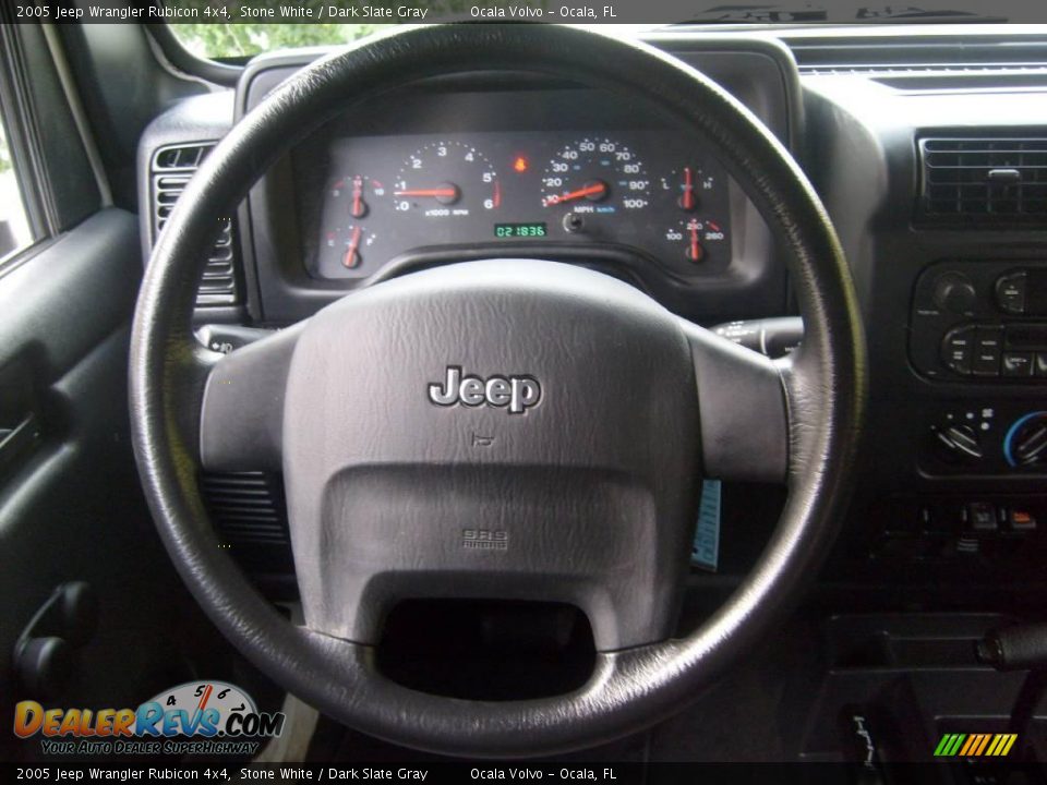 2005 Jeep Wrangler Rubicon 4x4 Stone White / Dark Slate Gray Photo #20