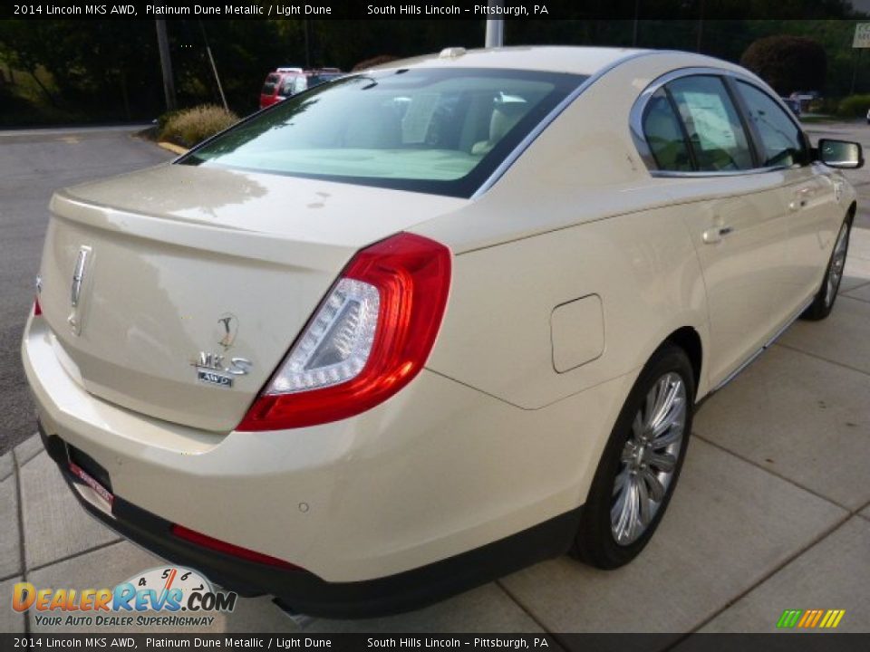 2014 Lincoln MKS AWD Platinum Dune Metallic / Light Dune Photo #5