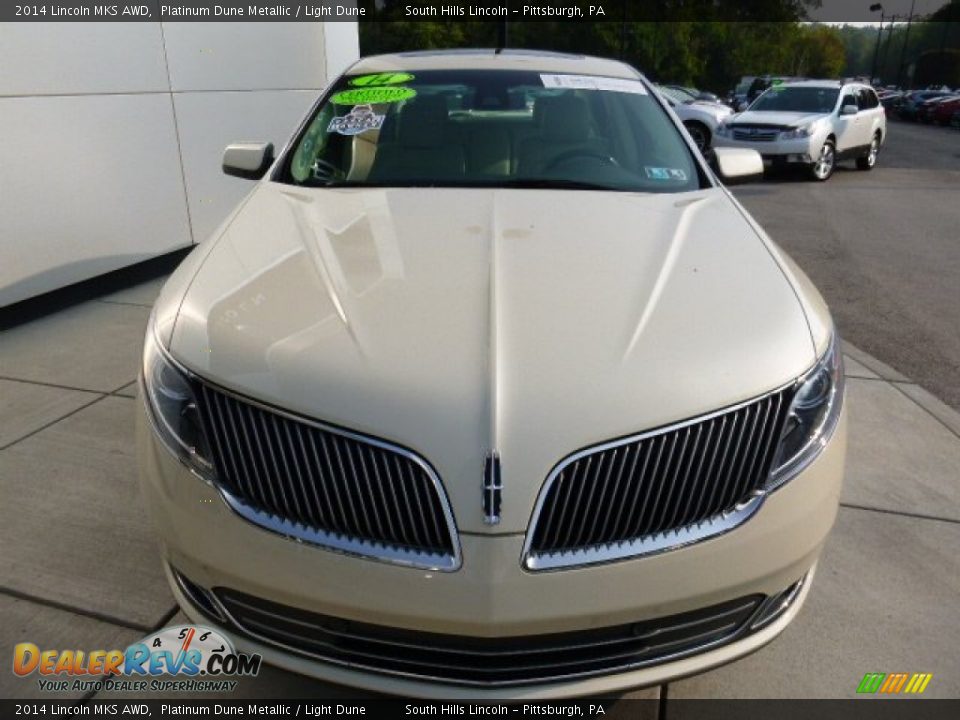 2014 Lincoln MKS AWD Platinum Dune Metallic / Light Dune Photo #8