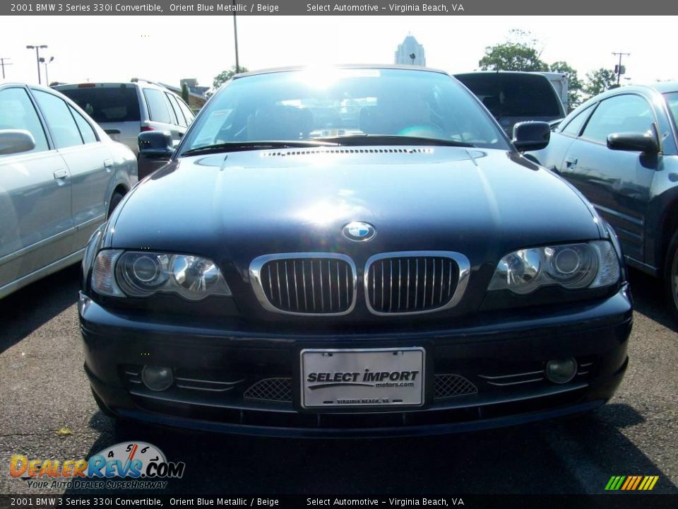 2001 BMW 3 Series 330i Convertible Orient Blue Metallic / Beige Photo #3