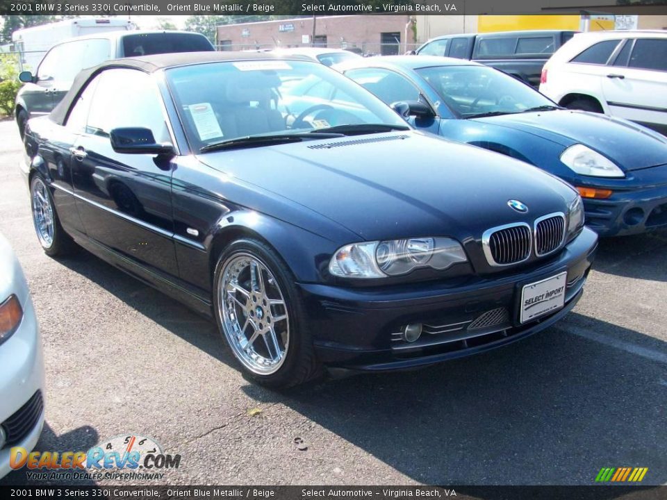2001 BMW 3 Series 330i Convertible Orient Blue Metallic / Beige Photo #4