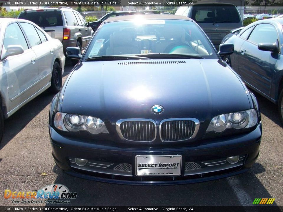 2001 BMW 3 Series 330i Convertible Orient Blue Metallic / Beige Photo #5