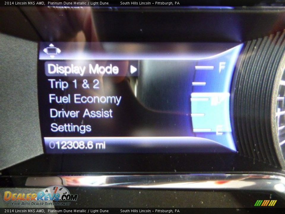 2014 Lincoln MKS AWD Platinum Dune Metallic / Light Dune Photo #24