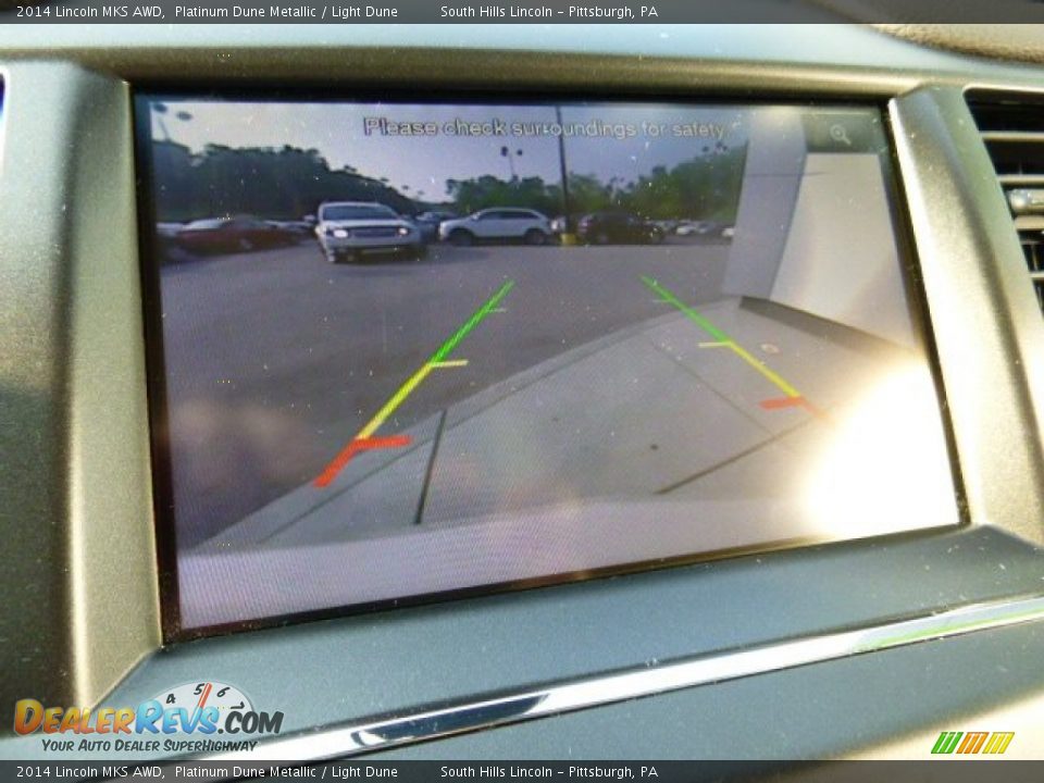 2014 Lincoln MKS AWD Platinum Dune Metallic / Light Dune Photo #25