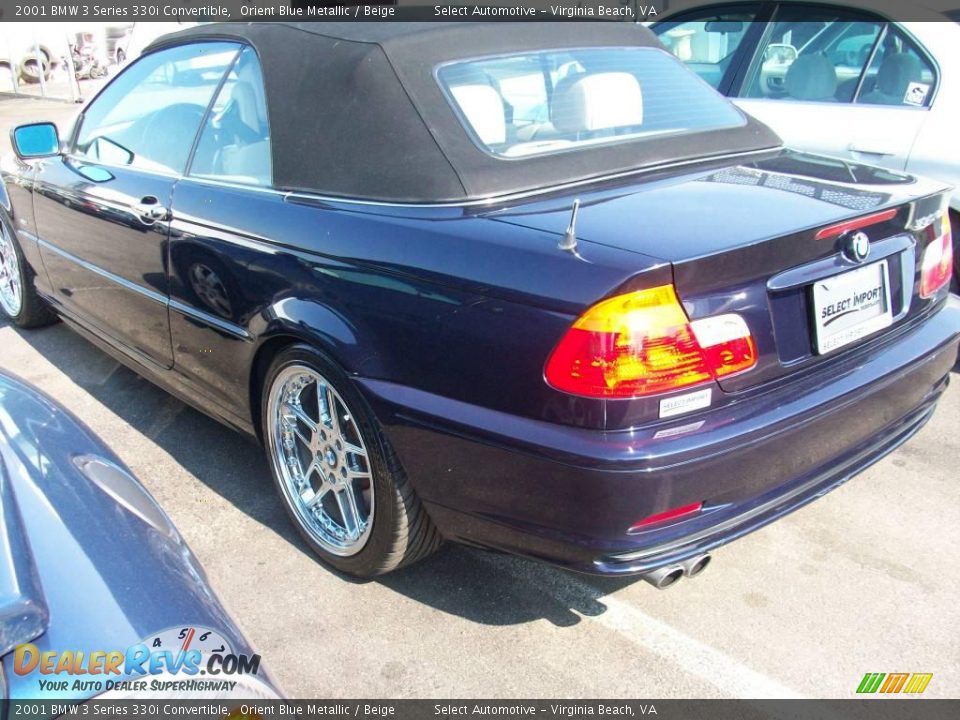 2001 BMW 3 Series 330i Convertible Orient Blue Metallic / Beige Photo #6