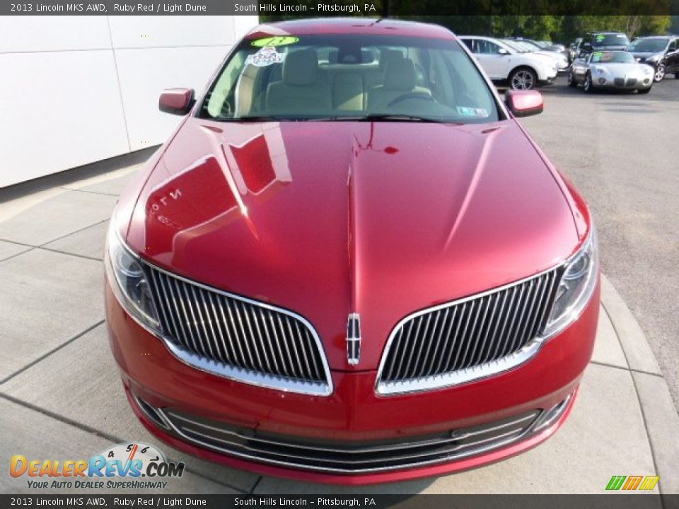 2013 Lincoln MKS AWD Ruby Red / Light Dune Photo #8
