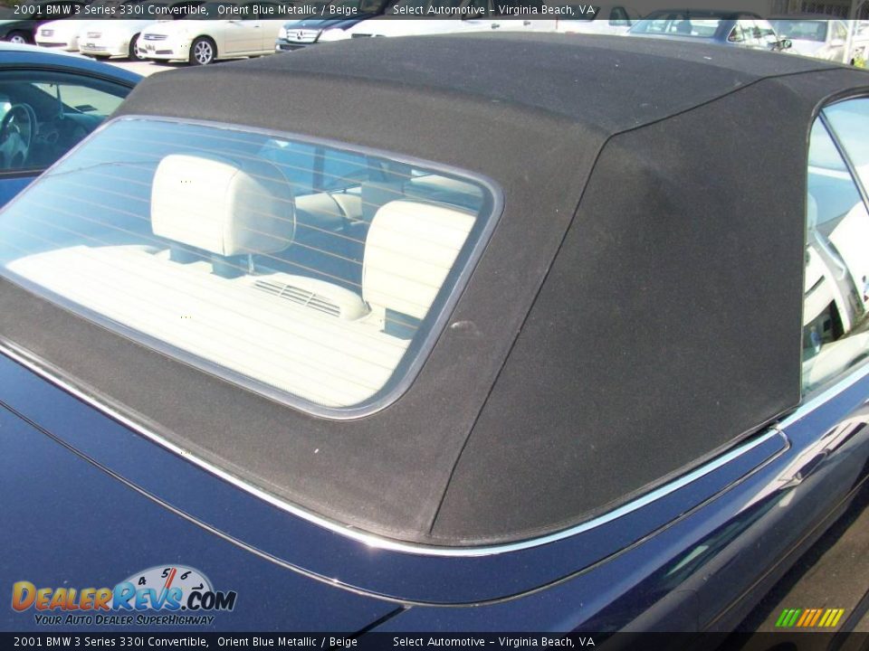 2001 BMW 3 Series 330i Convertible Orient Blue Metallic / Beige Photo #10