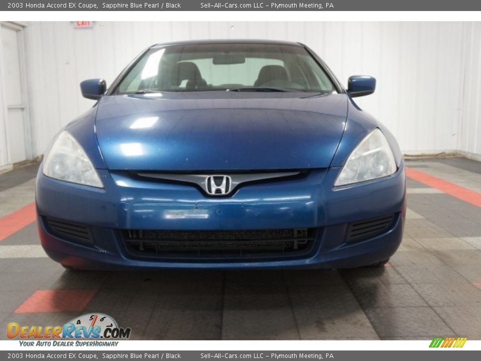 2003 Honda Accord EX Coupe Sapphire Blue Pearl / Black Photo #4