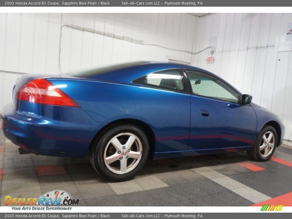 2003 Honda Accord EX Coupe Sapphire Blue Pearl / Black Photo #7