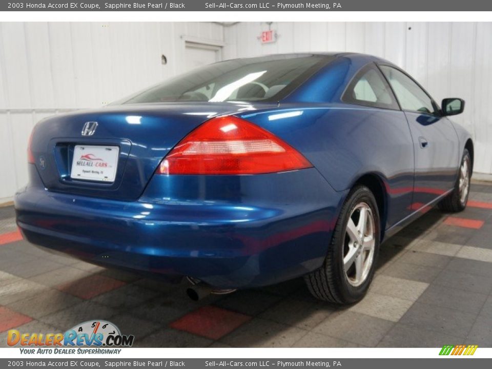 2003 Honda Accord EX Coupe Sapphire Blue Pearl / Black Photo #8