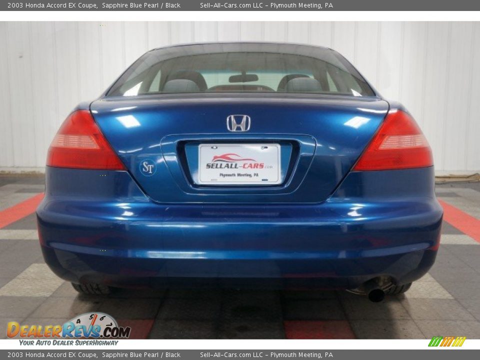 2003 Honda Accord EX Coupe Sapphire Blue Pearl / Black Photo #9