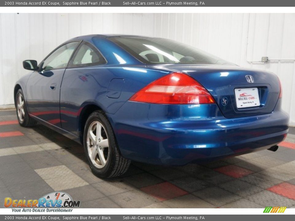2003 Honda Accord EX Coupe Sapphire Blue Pearl / Black Photo #10