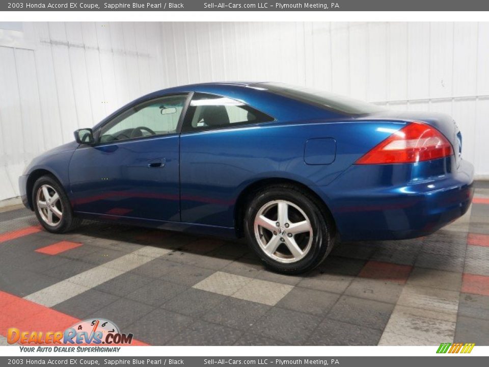 2003 Honda Accord EX Coupe Sapphire Blue Pearl / Black Photo #11