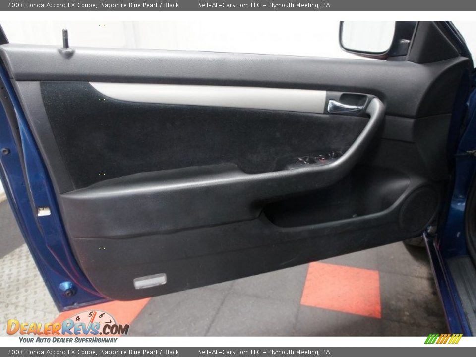 2003 Honda Accord EX Coupe Sapphire Blue Pearl / Black Photo #12
