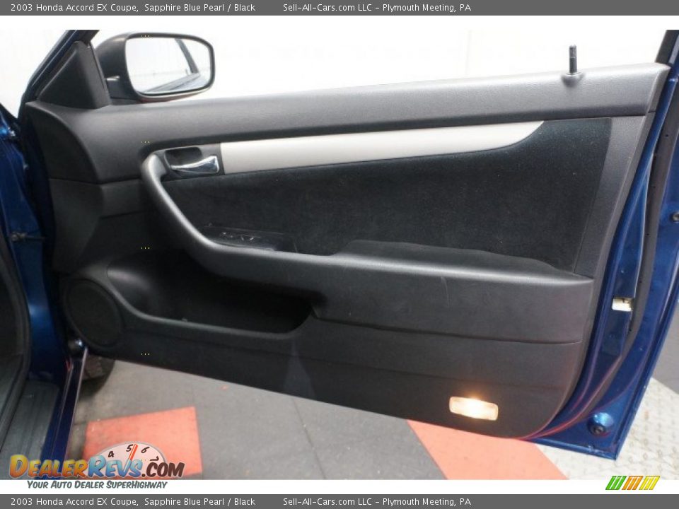 2003 Honda Accord EX Coupe Sapphire Blue Pearl / Black Photo #15