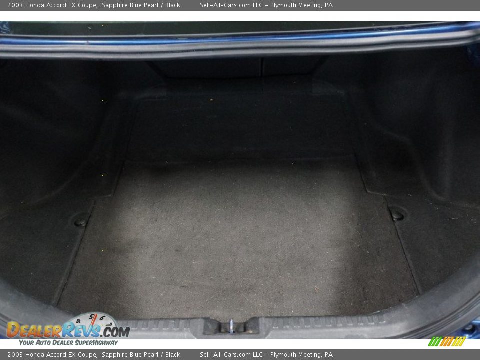 2003 Honda Accord EX Coupe Sapphire Blue Pearl / Black Photo #16