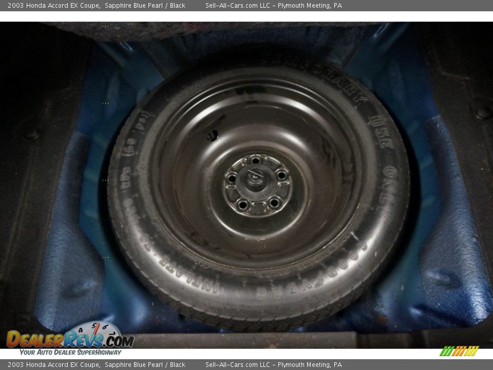 2003 Honda Accord EX Coupe Sapphire Blue Pearl / Black Photo #17