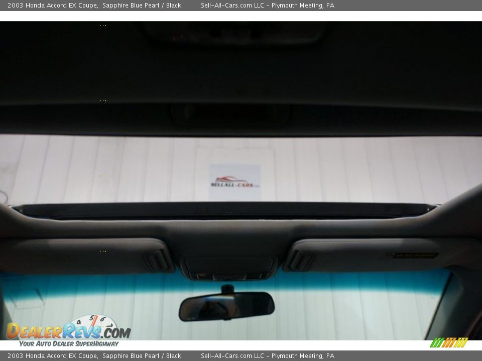 2003 Honda Accord EX Coupe Sapphire Blue Pearl / Black Photo #18