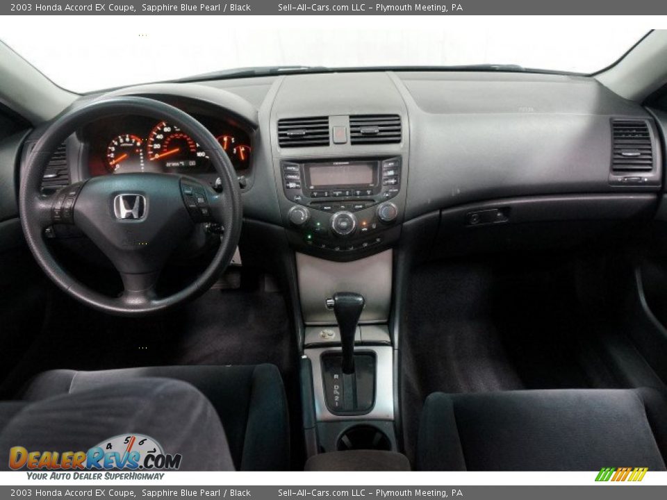 2003 Honda Accord EX Coupe Sapphire Blue Pearl / Black Photo #19