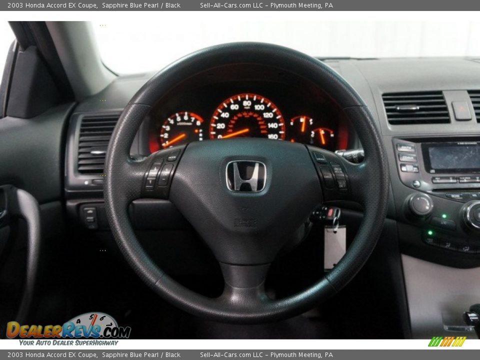 2003 Honda Accord EX Coupe Sapphire Blue Pearl / Black Photo #20