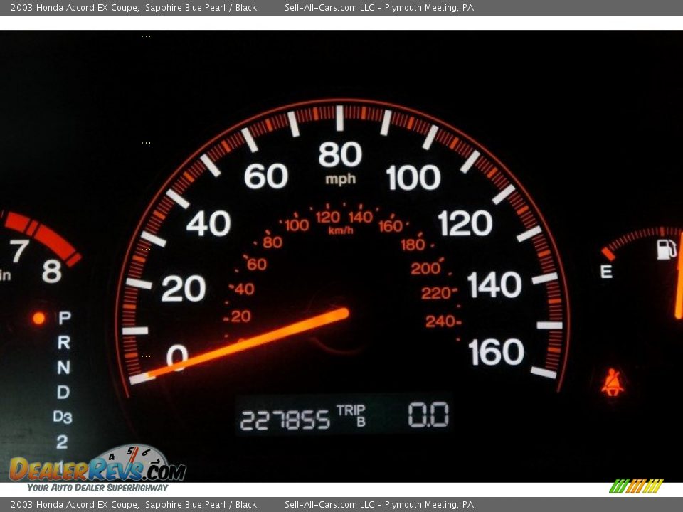 2003 Honda Accord EX Coupe Sapphire Blue Pearl / Black Photo #25