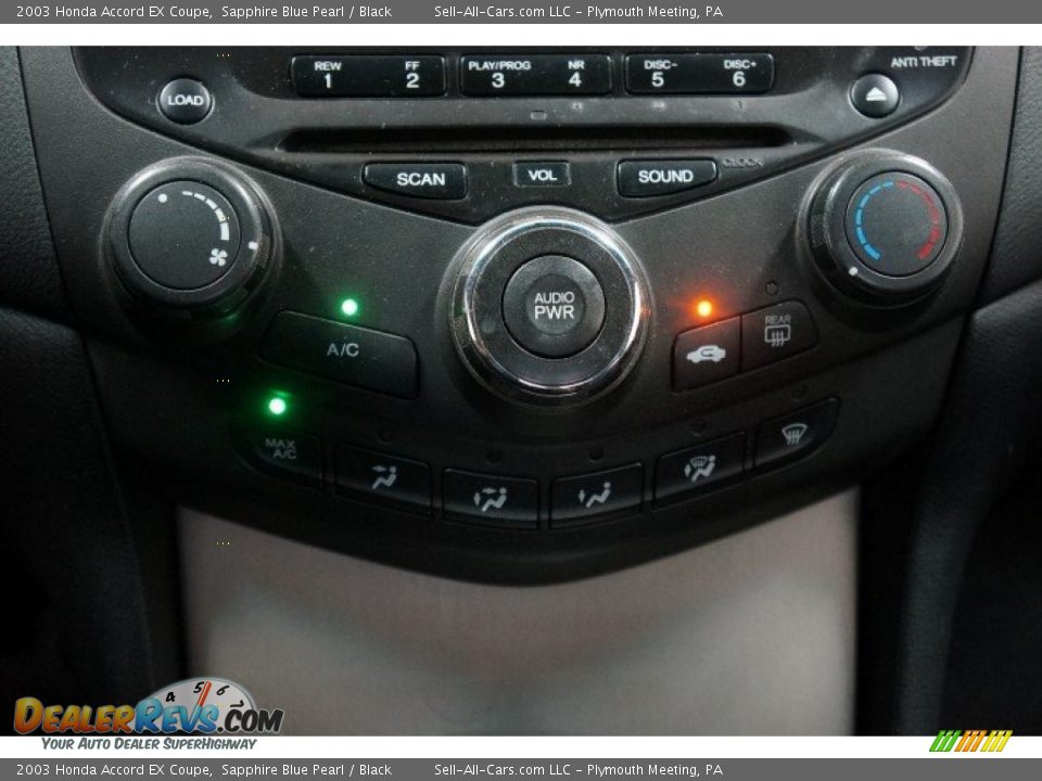 2003 Honda Accord EX Coupe Sapphire Blue Pearl / Black Photo #27