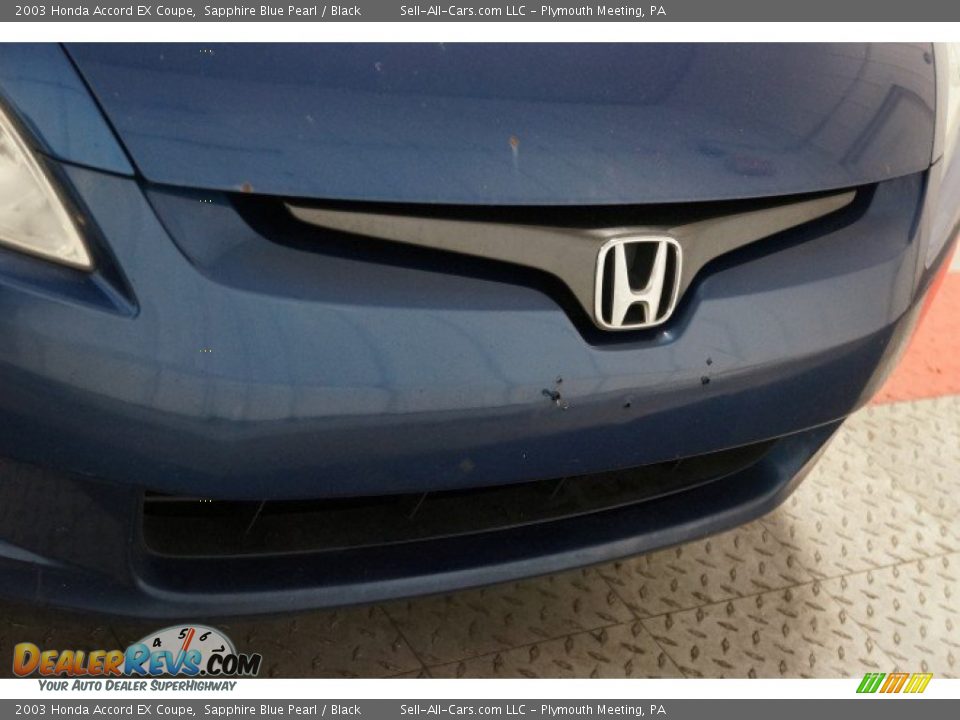 2003 Honda Accord EX Coupe Sapphire Blue Pearl / Black Photo #33