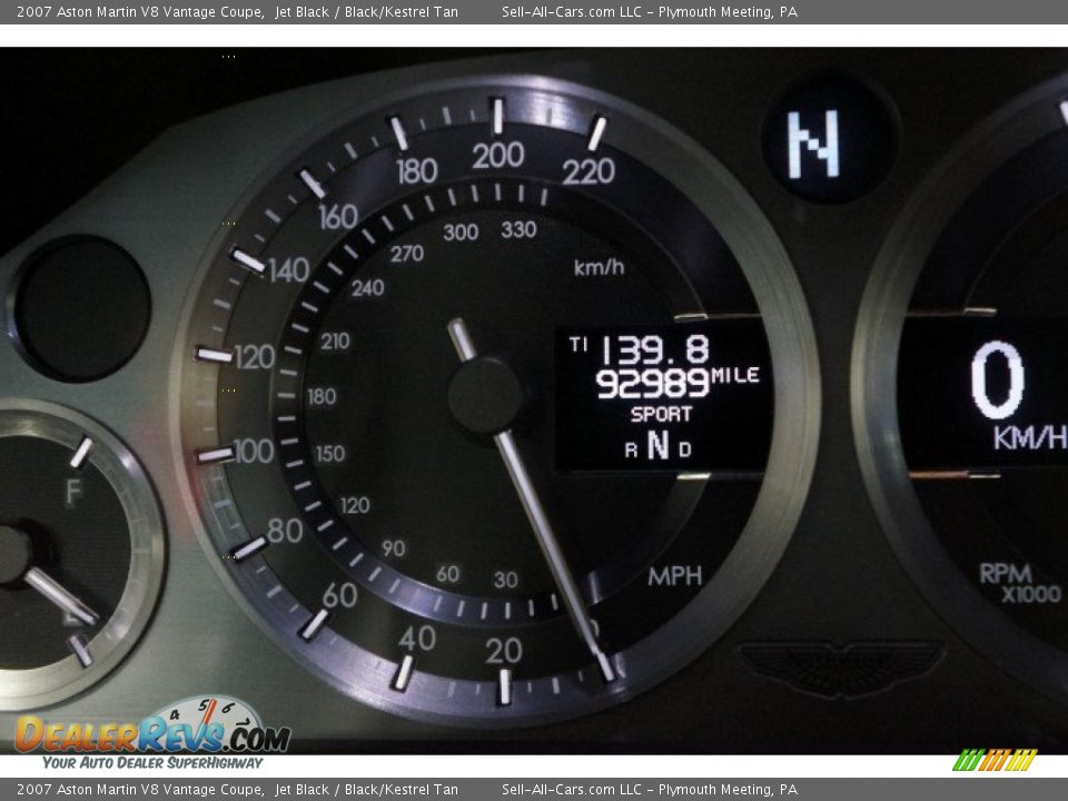 2007 Aston Martin V8 Vantage Coupe Jet Black / Black/Kestrel Tan Photo #26