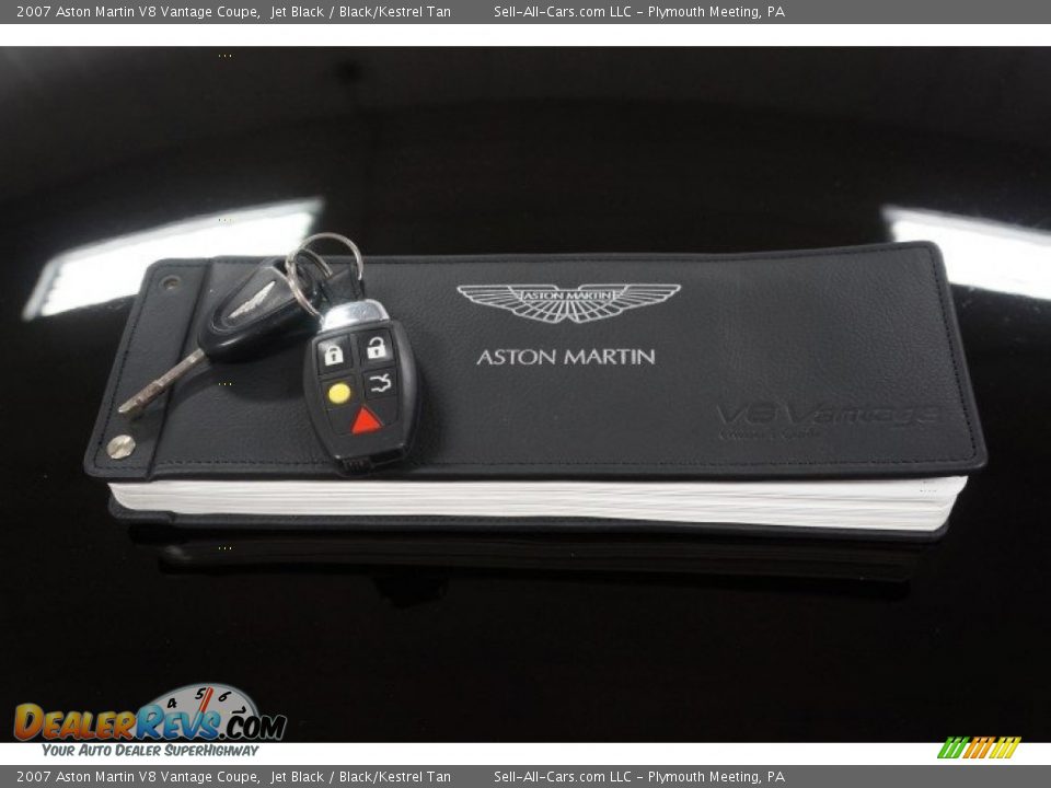 2007 Aston Martin V8 Vantage Coupe Jet Black / Black/Kestrel Tan Photo #34