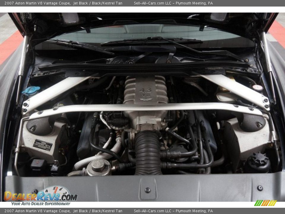 2007 Aston Martin V8 Vantage Coupe Jet Black / Black/Kestrel Tan Photo #35